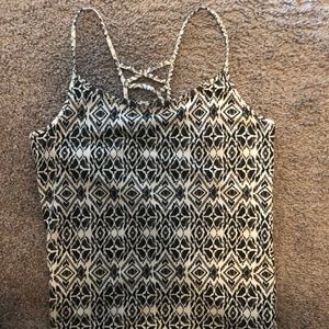 Black and White Patterned Tank Top